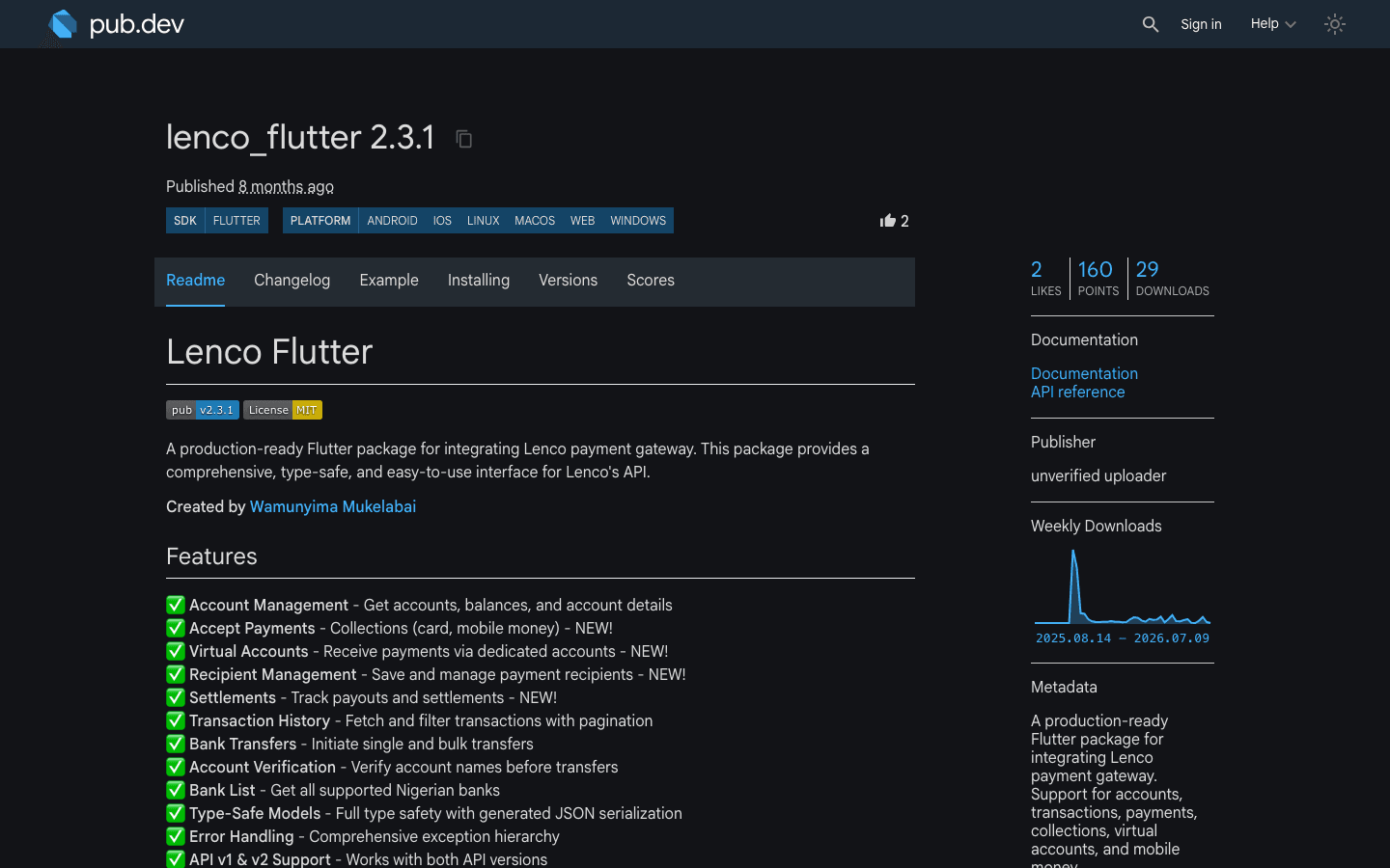 lenco_flutter · pub.dev